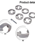 Pro Electric Manual Pvc Pipe Threader Kit With 20Mm And 25Mm And 32Mm Dies for plumbing repairs showing detailed metal dies.