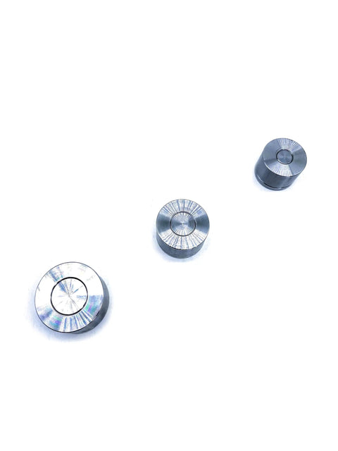 3 Piece Dimple Die Set For Metal Fabrication Includes 1/2 Inch, 3/4 Inch, And 1 Inch Dies CNC Machined From Premium Cr Steel