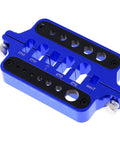 Heavy Duty Aluminum Soldering Jig Block For No Sweat XT60 XT90 T Plug And Bullet Connector Soldering Heat Resistant multi-size fixture in blue.