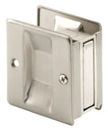 Pocket Door Passage Pull In Satin Nickel Finish With Solid Brass Construction Two And A Half Inch Length One And Three Eights Inch Width