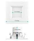 Dimensions of 4 Inch Square Recessed LED Can Lights With Color Temperature Switch 2700K To 5000K Dimmable 750 Lumens CRI 90
