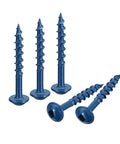 8x1-1/4 Pocket Hole Screws 200 Pack Square Drive Self-Tapping Wood Screws with Blue Coating for Woodworking Projects