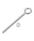 M6x90mm Eye Hooks Screws Kit 10 Pcs Carbon Steel Hanger Eyelets With Hex Nuts For Metal And Wood Hooks 14mm Eye Internal Diameter 89mm Thread Length White Zinc Plated Heavy Duty Gear Set, eye screw and nut