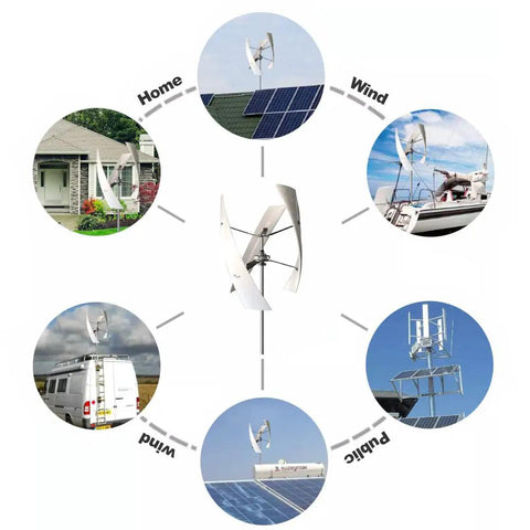 10KW Vertical Maglev Wind Turbine Generator Kit Lantern Three Blades Mppt Controller Off Grid Inverter in diverse settings.