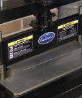 Heavy Duty Press Brake Attachment For Standard 12 To 20 Ton Hydraulic Shop Presses installed, bending mild steel sheet