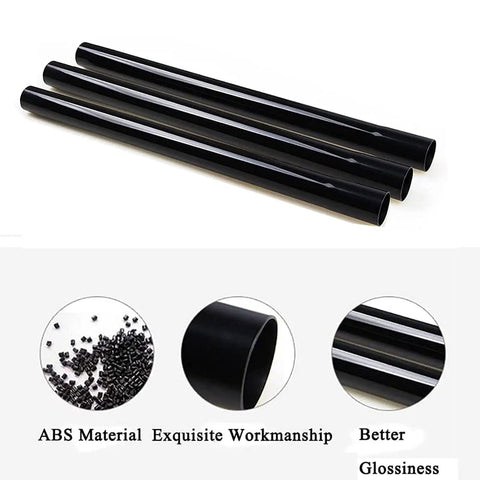 Vacuum Extension Wand Set One And A Quarter Inch 32mm Tubes Fourteen Point Seven Inch Long Three Piece Kit in black ABS material