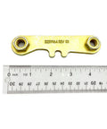 Heavy Duty OEM Replacement Weld Nut Plate For General Ranger And RZR UTV Rig Ready Steel Fastener Hardware built like a tank, shown with a ruler for size reference.