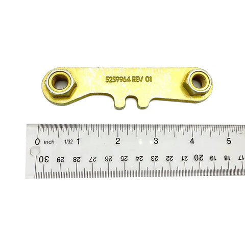 Heavy Duty OEM Replacement Weld Nut Plate For General Ranger And RZR UTV Rig Ready Steel Fastener Hardware built like a tank, shown with a ruler for size reference.