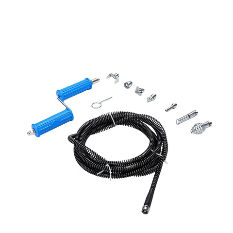 Heavy Duty Drain Snake Auger Handles Tough Sink Blockages No Sweat Yanks Hair And Grease Clogs Out Fast 3 Meter Flexible Alloy Steel Plumbing Tool.