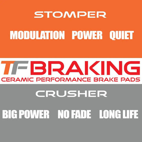 TF Braking High Performance Beefy Ceramic Disc Brake Pads For Shimano Four Piston Calipers, Crusher Gray Compound Design