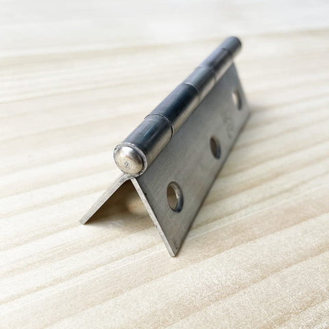 Heavy Duty 2 Pack 3.5 Inch Folding Butt Hinges In 304 Stainless Steel With Brushed Finish For Doors Cabinets Chests Boxes And Lids Includes Mounting Screws Adiyer, side angle view