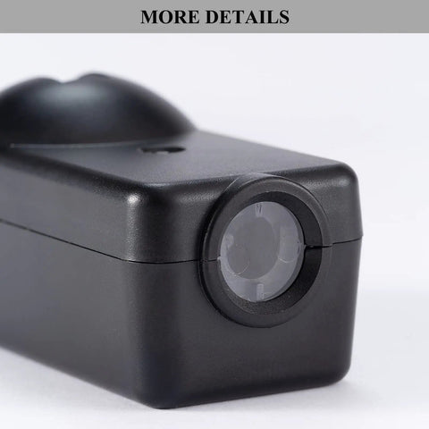 Close-up of garage safety sensor from Garage Safety Sensor Kit For 1997 To Current Garage Door Openers With Safety Sensors.