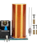 Mini Coil Kit Module With LED Light DC 9 To 12V Power Transmission shown with PCB, screws, standoffs, and LED component.