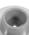Close-up of concave design in Three Piece Stainless Steel Door Stopper Set With Rubber Bumpers Built To Last Wall Protector Concave Design