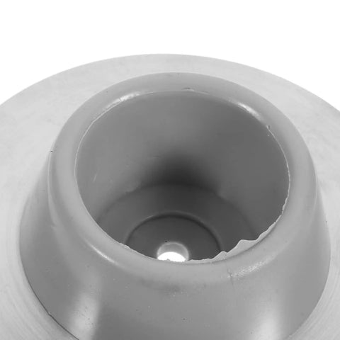 Close-up of concave design in Three Piece Stainless Steel Door Stopper Set With Rubber Bumpers Built To Last Wall Protector Concave Design