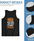 Fire Mens Motorcycle Mechanic Tank Top Hella Soft 100 Percent Cotton Muscle Tee Lightweight Sleeveless Summer Gym Shirt in black with funny graphic.