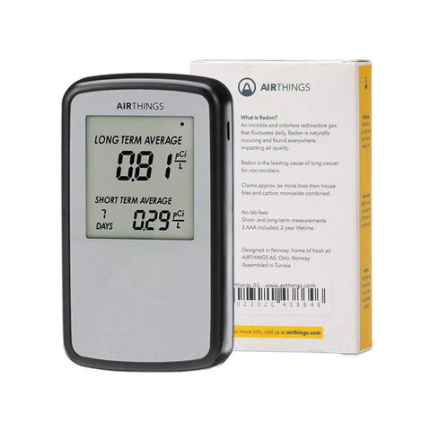 Corentium Home Radon Detector 223 Portable Battery Operated With Three AAA Batteries For No Outlet Needed Easy Home Radon Monitoring