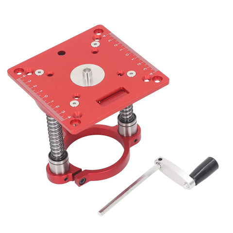 Heavy Duty Aluminum Router Table Insert Plate With Smooth Lift Mechanism For Fast Milling And Engraving Jobs solid red design