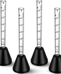 4 Pack Pro Grade Gas Flow Meter Tester Set For Argon And CO2 Flow Control with black bases, tall clear measurement tubes.