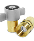 Heavy duty 3/4 inch NPT hydraulic quick disconnect coupler set, brass body with steel sleeve, ideal for high-pressure systems