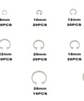 Internal Snap Ring Kit 8mm To 30mm Assortment 240 Pieces C Clips Retaining Rings For Holes 13 Sizes Metric 304 Stainless Steel Circlips