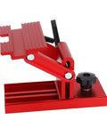 Slick Red Bench Grinder Sharpening Jig And Versatile Tool Rest For 6 Inch And 8 Inch Wheels, aluminum construction, adjustable design.