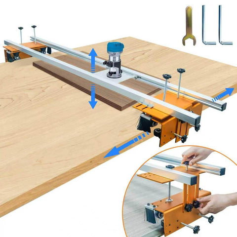 58 Inch Router Sled For Flattening Slabs, Pro Grade 3 Axis Adjustable High Precision Slab Flattening Jig For Woodworking in use