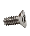 Premium Flat Head Phillips Machine Screws For Door Hinges Satin Nickel Finish 12 24 Thread 1 2 Inch 24 Pack Steel hardware close-up.