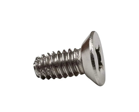 Premium Flat Head Phillips Machine Screws For Door Hinges Satin Nickel Finish 12 24 Thread 1 2 Inch 24 Pack Steel hardware close-up.