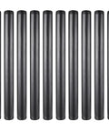 10 Pack 1 Inch By 12 Inch Black Malleable Iron Pipe Nipples With Threaded Ends For DIY Steampunk Industrial Decor Projects And Studio Organization.