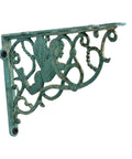Heavy Duty Cast Iron Shelving Bracket Mount For Kitchen Wall Display with decorative angel motif, side view
