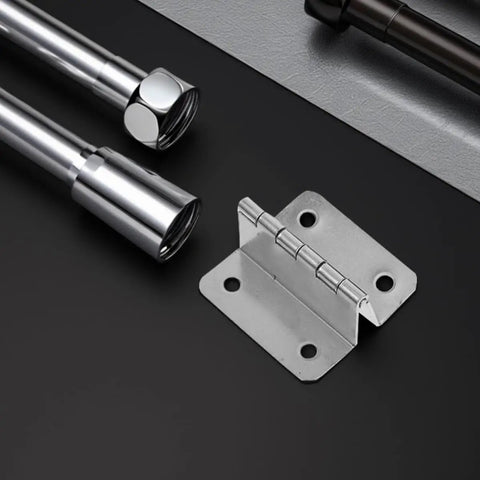 Stainless Steel Cabinet Door Hinges 8 Pack With Four Fold Four Hole Design Right Angle Piano Hinges For Seamless Cabinet Install