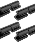 SHEUTSAN 4-pack 5-inch heavy-duty barrel gate hinges, weld-on, black steel with steel ball bearing