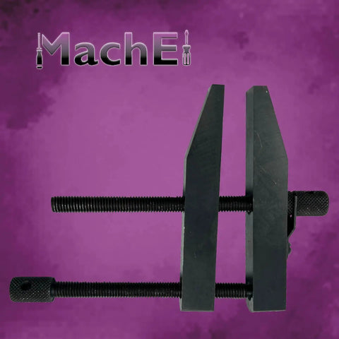 Parallel Clamp Vise For Toolmakers, Heavy Duty Craft DIY Clamp With Non Marring Jaw Pads, Multi Size Set From 2 Inch To 6 Inch, Durable Workbench Clamp For Woodworking, Metalworking And Precision Hobby Projects. Black metal clamp with threaded screws