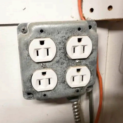 Twelve Pack Four Inch Square Electrical Boxes With One And A Half Inch Deep Metal Junction Boxes 21 Cubic Inches Galvanized Steel Knockouts