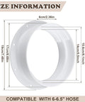 Dual Size Wall Mount Connector For Portable AC Exhaust Hose Fits Six Inch And Six Point Five Inch Hoses No Fuss Install