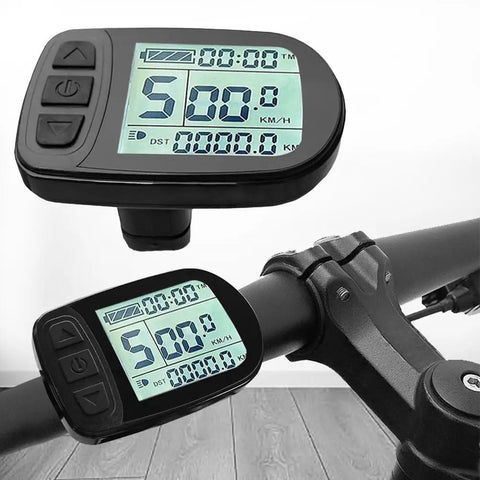 For KT Lcd 5 Ebike Display With Smart Voltage Detection For 24V 36V 48V Water Resistant Color Screen on handlebars