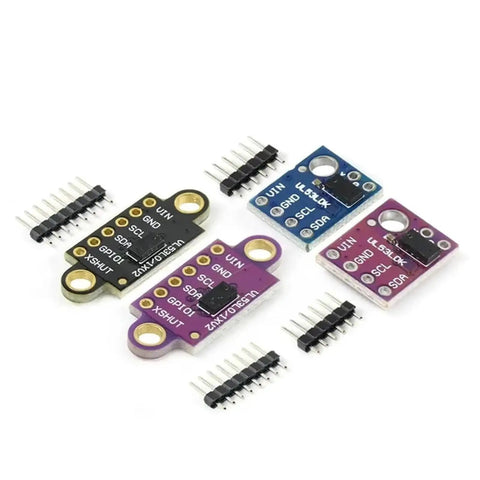 High Grade ToF Laser Range Finder Module With I2C Port For Arduino And Raspberry Pi Kits, multi-color sensor boards with pins.