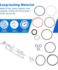 Hydraulic Cylinder Seal Kit For Bush Hog 3.5 Inch Bore 8 Inch Stroke Replacement Part 50017623 with O-rings and assembly diagram