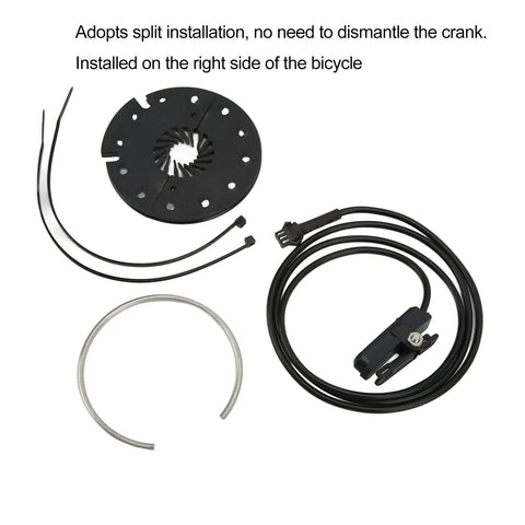 Split Installation Design Pedal Assist Sensor For E Bike Right Crank Installation PAS Sensor With Magnetic Disk And Ordinary Connector For 12V To 72V Pedal Assist Systems