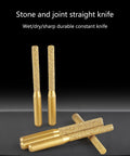 Golden Brazed Metal Router Bit For Marble Stone Grinders engineered for precise edge chipping and trimming, featuring durable straight shank.