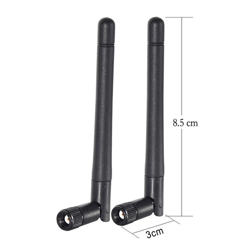 Dual Band WiFi Antennas 2.4GHz And 5GHz Omni Directional 3dBi RP-SMA Male 2-Pack For PC Router USB Adapter Wireless Network Card