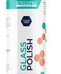 Marine Glass Polish For Boats bottle, fast acting water based cleaner for glass and plexiglass, removes mineral deposits.