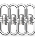 4 Pack M6 Double Ended Swivel Eye Hooks In 304 Stainless Steel Built To Last Heavy Duty Rust Resistant For Chains
