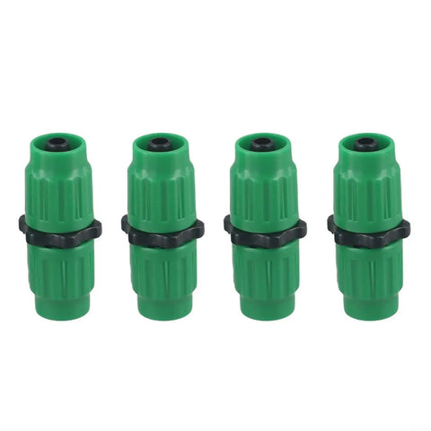 Quick Expandable Garden Hose Repair Kit That Stops Leaks Fast And Restores Water Flow To Your 25 Or 50ft Hoses With Easy Swap Fittings For All Your Outdoor Chores Today. four green plastic hose repair connectors