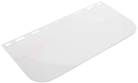 Replacement Face Shield for Worksite Safety, 8 x 15.5 x.040 Clear Polycarbonate Shield, Model 15151, Fits E13 Through E20 Visor Carriers