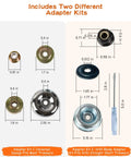 8 Inch Steel Wire Rotary Brush Cutter Head Universal Replacement For String Trimmers And Lawnmowers adapter kits with dimensions