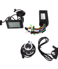Three Mode Sine Wave Brushless DC Motor Controller Kit For DIY Electric Bike Projects, display and wiring components visible