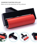 All In One 22 Piece 5D Diamond Painting Tools Kit with red roller and close-up views for easy diamond embroidery crafting.