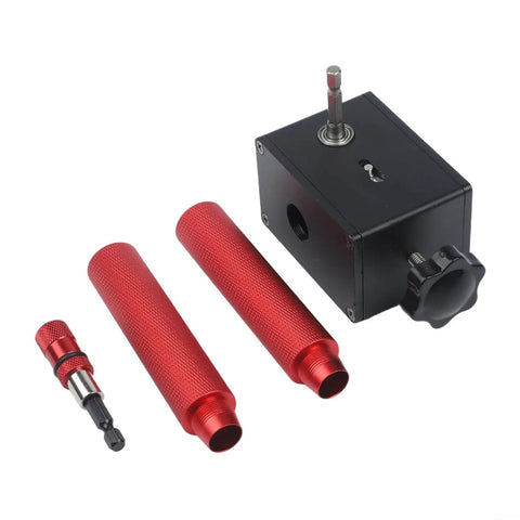 Electric Cable Threading Tool For Wall Wiring, Works With Any Drill, Smooth Drill Attachment That Pulls Wire Quick, Aluminum Alloy Red Black Design, Works With 3mm To 6mm Wire Installation, Easy Install And Time Saver, red and black drill attachment
